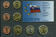 Словения, 2009, Фауна, Пробный набор Евромонет в запайке-миниатюра